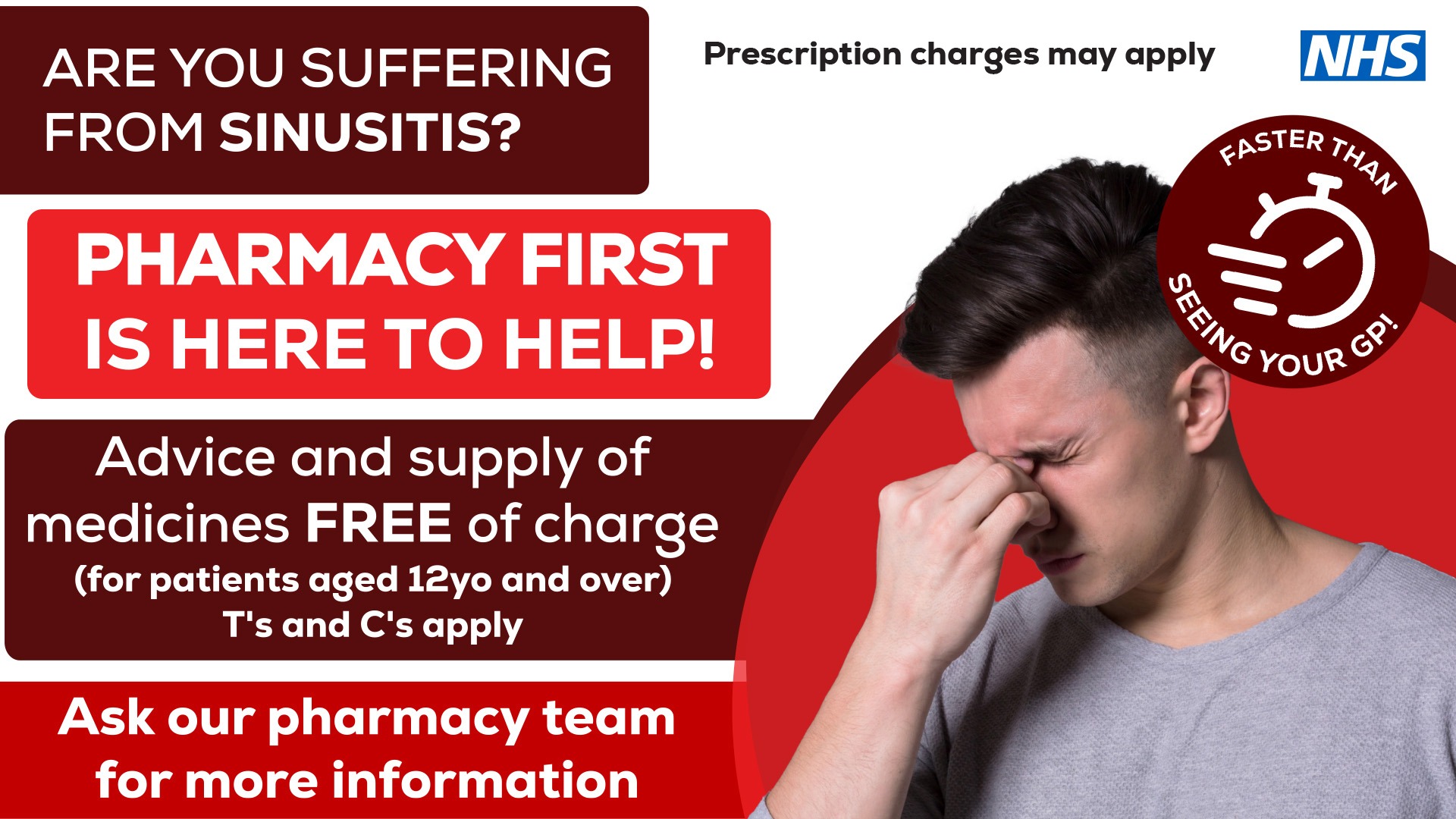 Sinusitis - Pharmacy First - Earls Court - London -Zafash Pharmacy