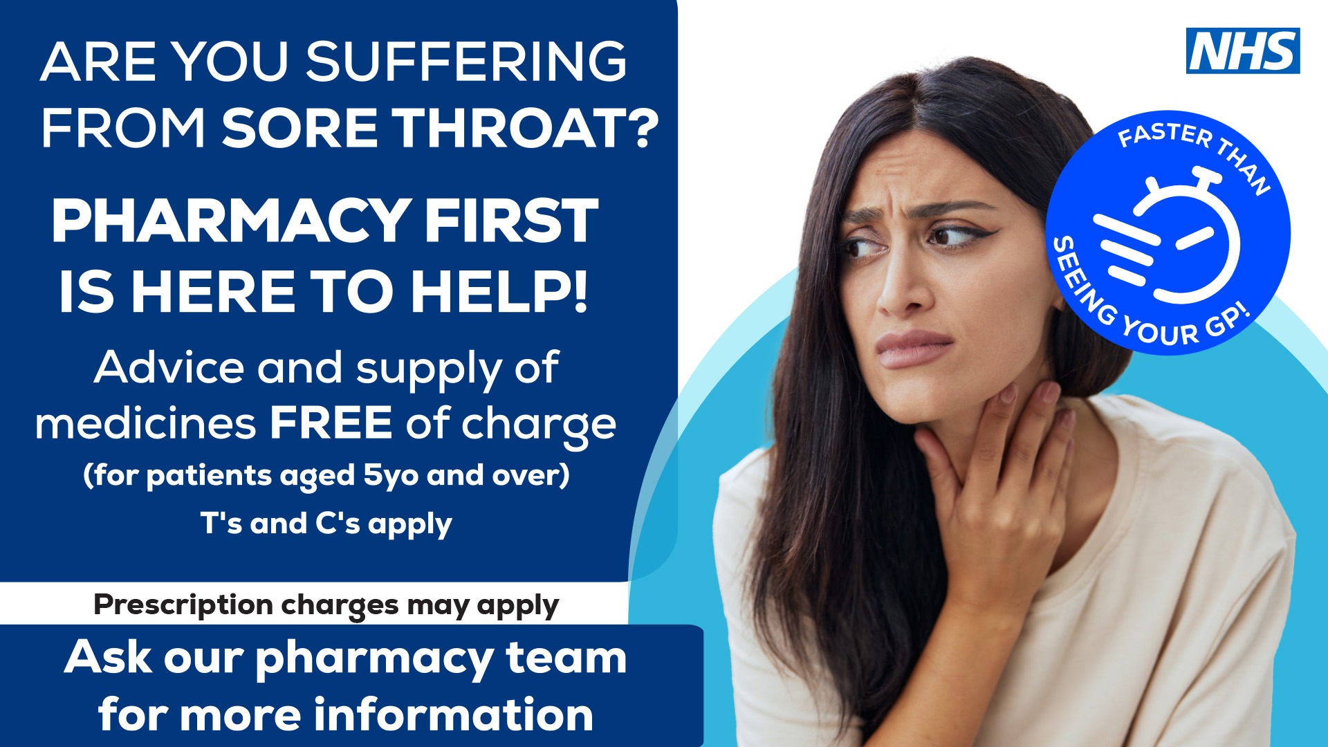 Sore Throat - Pharmacy First - Earls Court - London -Zafash Pharmacy