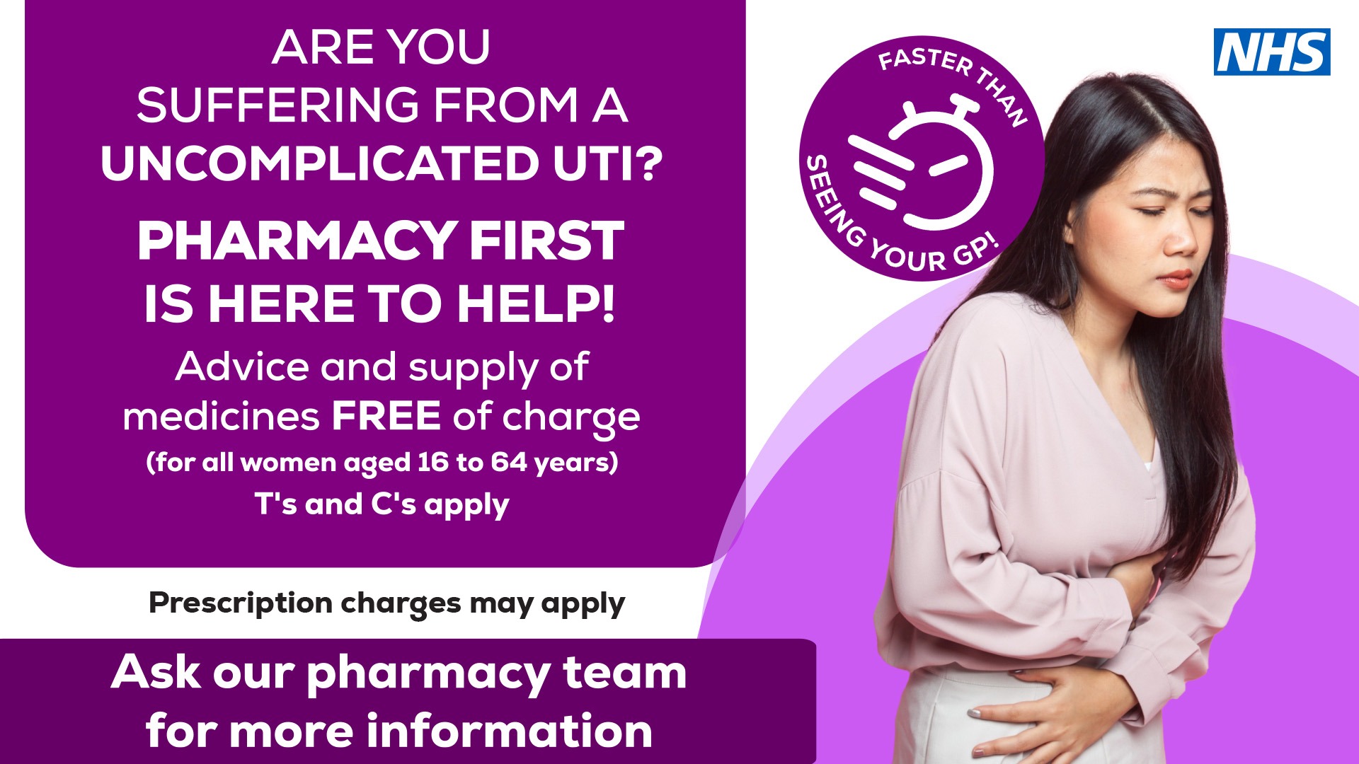 UTI - Pharmacy First - Earls Court - London -Zafash Pharmacy